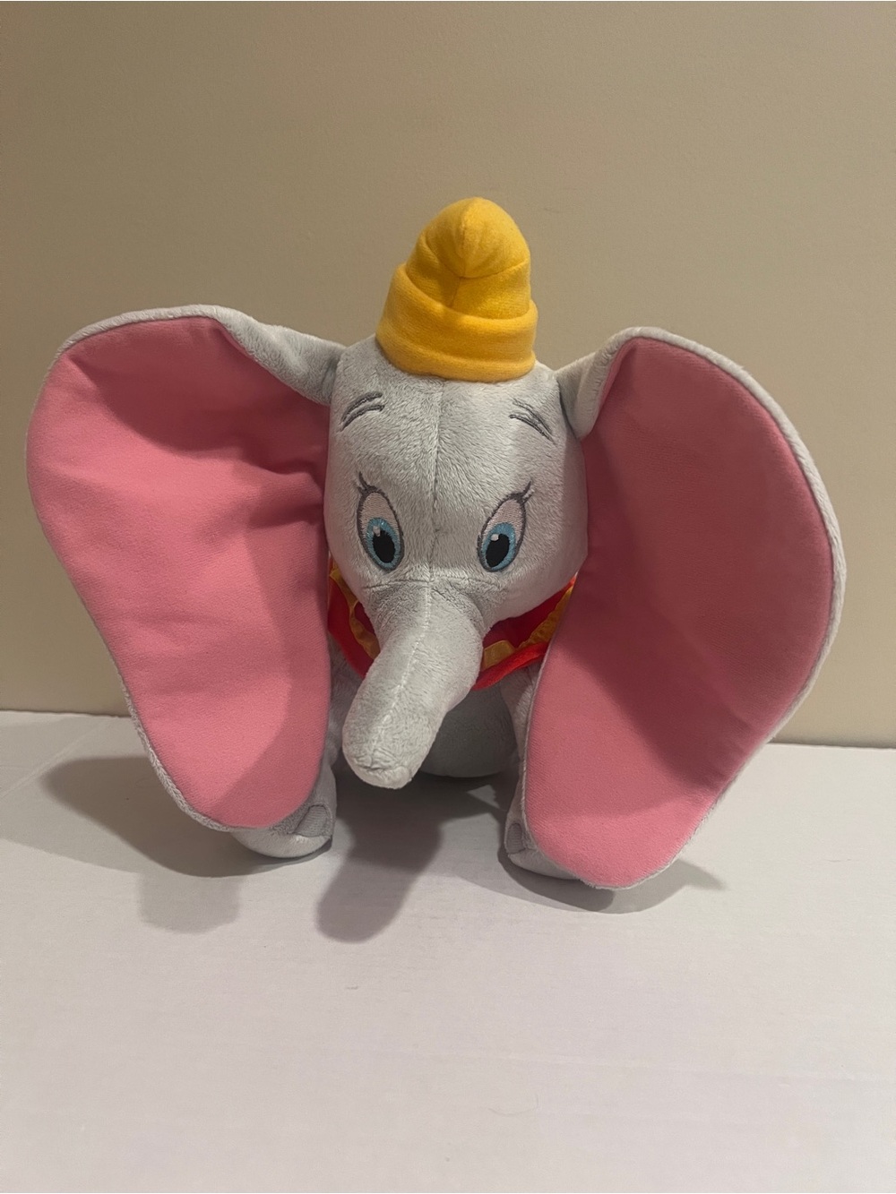 Kohls Disney Dumbo Plush Stuffed Animal Gray Large Ear Flying Elephant Med Size